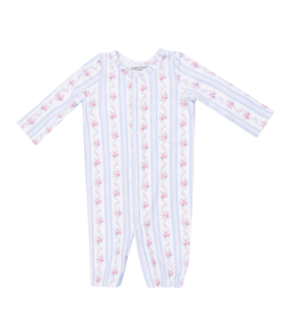 Angel Dear Anna Floral Stripe - Convertible Gown and Knot Headband Set