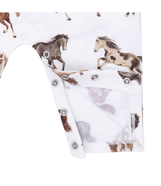 Angel Dear Wild Horses - Long Sleeve Cowboy Romper