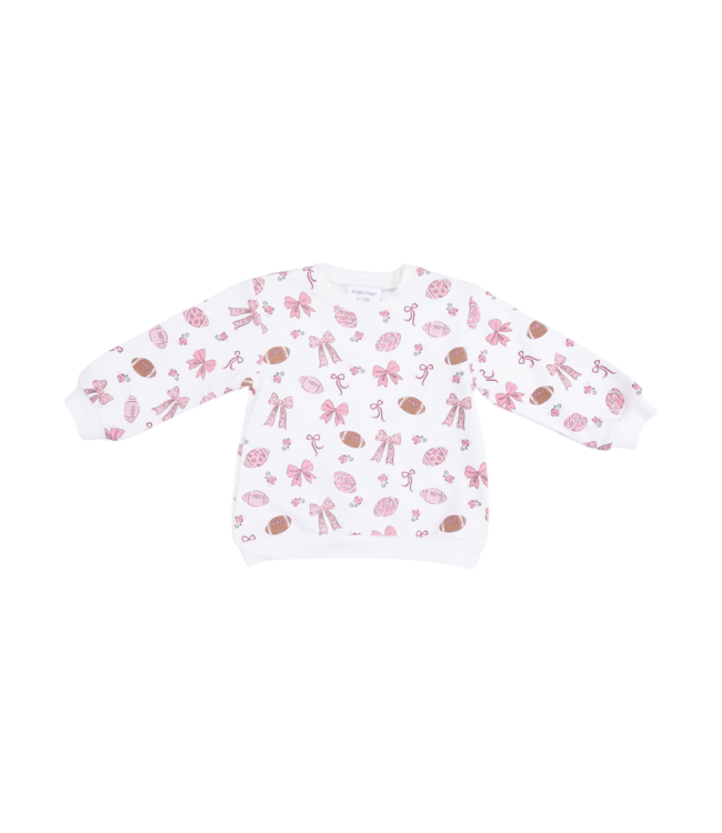 Footballs and Bows - Oversized Sweatshirt and Baby Bells Set