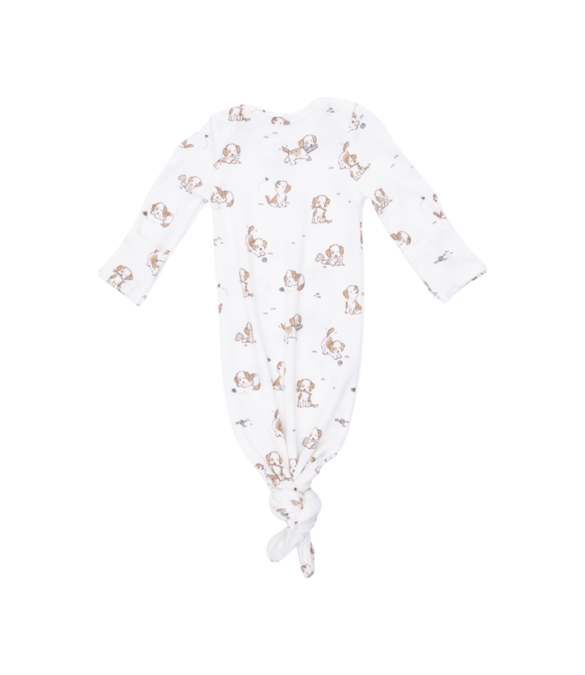 Angel Dear Explorer Puppy Blue - Knotted Gown and Beanie Hat Set