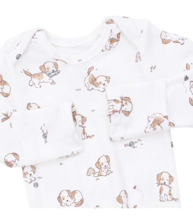 Angel Dear Explorer Puppy Blue - Knotted Gown and Beanie Hat Set