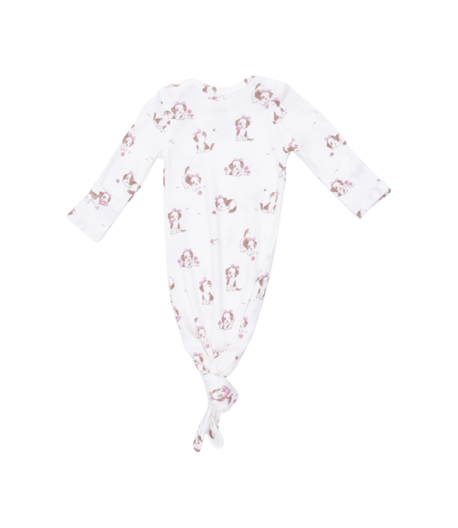 Angel Dear Explorer Puppy Pink - Knotted Gown and Knot Headband Set