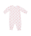 Angel Dear Rose Bow Lattice - Smocked Long Sleeve Romper