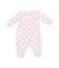 Angel Dear Rose Bow Lattice - Smocked Long Sleeve Romper