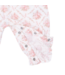 Angel Dear Rose Bow Lattice - Smocked Long Sleeve Romper