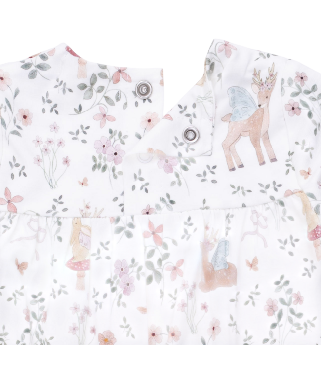 Angel Dear Enchanted Woodland - Smocked Long Sleeve Romper