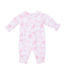 Angel Dear Golf Toile Pink - Smocked Long Sleeve Romper
