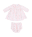 Marnie Rosebud Stripe - Long Sleeve Petal Collar Dress and Bloomer