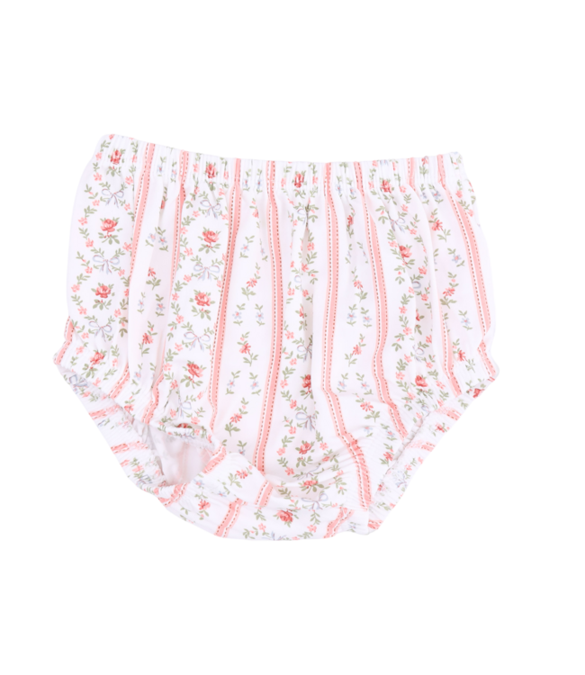 Marnie Rosebud Stripe - Long Sleeve Petal Collar Dress and Bloomer