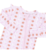 Football Bow Stripe - 2 Way Ruffle Sleeve Zipper Footie