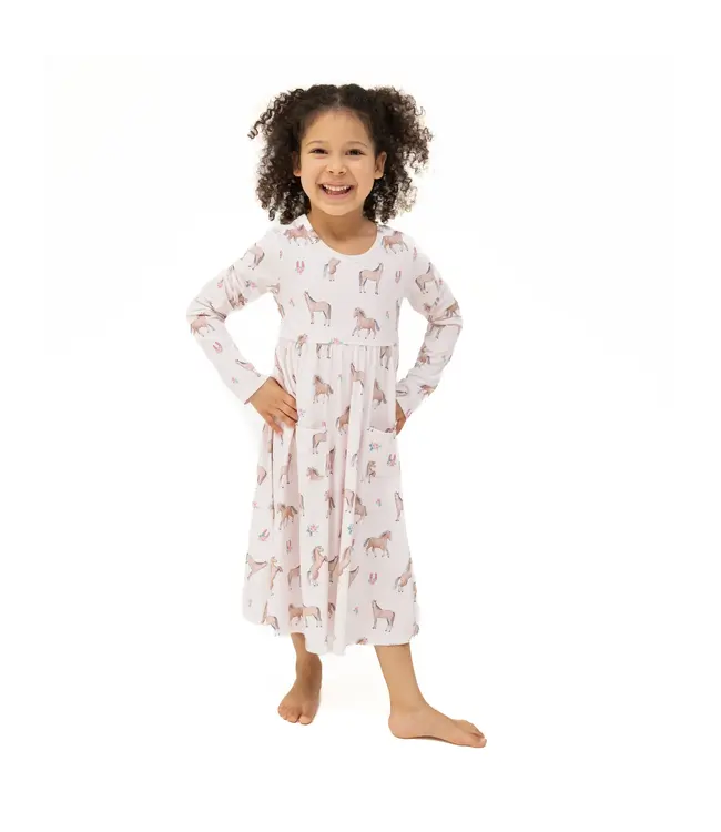 I Love Horses - Twirly Long Sleeve Dress