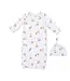 Angel Dear Little Explorer Fox - Lap Shoulder Gown and Knotted Hat Set