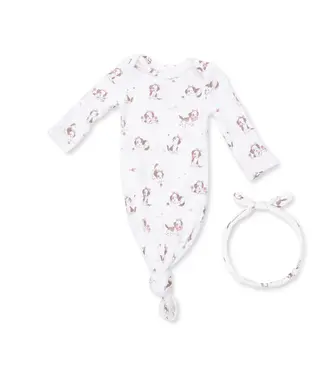 Angel Dear Explorer Puppy Pink - Knotted Gown and Knot Headband Set