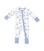 Angel Dear Ivory/Blue Golf Carts Convertible Romper