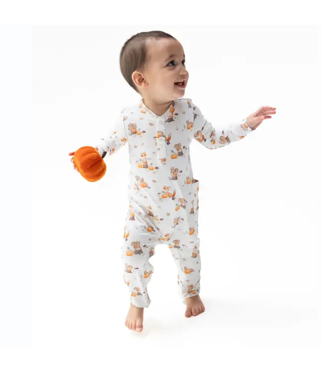 Angel Dear Woodland Animals with Pumpkins - Uni Romper