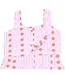 Angel Dear Ivory/Pink Football Bow Stripe Wide Leg Jumpsuit