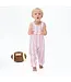 Angel Dear Ivory/Pink Football Bow Stripe Wide Leg Jumpsuit
