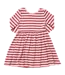 Pink Burgundy Stripe Long Sleeve Sunny Dress