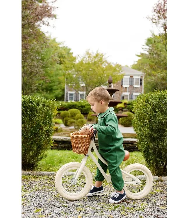 Beaufort Bonnet Grier Green with Palmetto Pearl Long Sleeve Benny Romper
