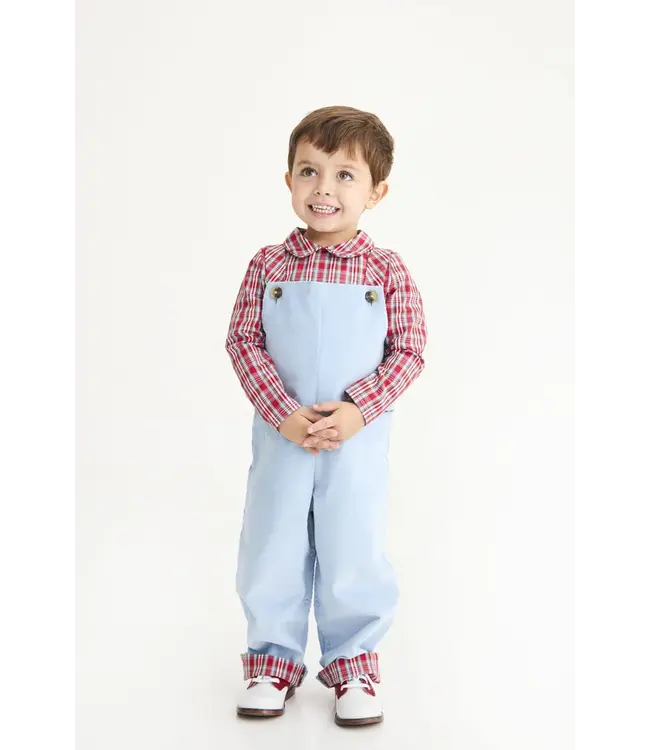Beaufort Bonnet Barrington Blue with Woodspoint Plaid Teddy's Tab Longall