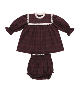 Early Sunday Plum Lottie Baby Dress with Bloomer