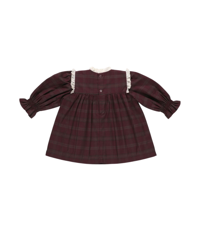 Plum Lottie Baby Dress with Bloomer