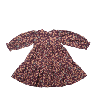 Early Sunday Garden Flowers Plum Marguerite Dress