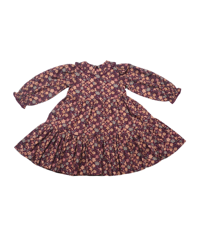 Garden Flowers Plum Marguerite Dress