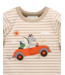 Brown Stripe Flying Car Thick Tee