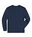 Navy Heather Organic Henley Pocket Tee