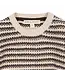 Chocolate & Tan Stripe Organic Crewneck Sweater