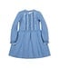 Hope & Henry Medium Blue Heather Organic Ruffle Sweater Dress
