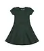 Dark Green Heather Quilted Skater Dress