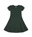 Dark Green Heather Quilted Skater Dress