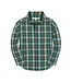 Hope & Henry Green Classic Plaid Organic Stretch Poplin Shirt