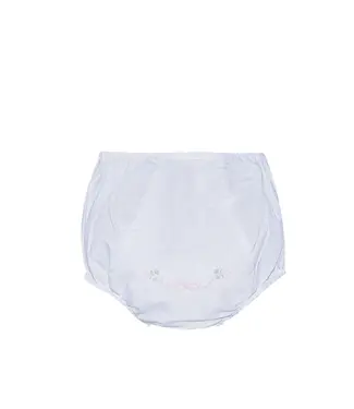 Baby Sen White Landon Diaper Cover - Bow