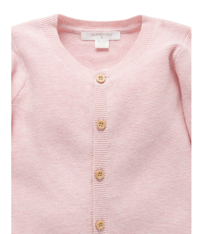 Pink Textured Cardigan