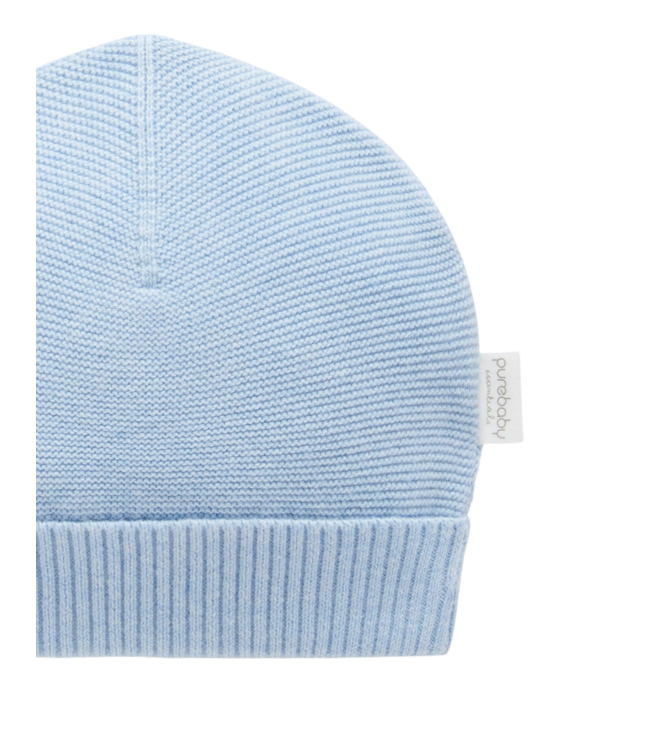 Blue Textured Beanie