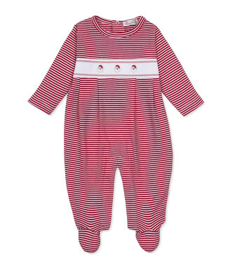 Kissy Kissy Classic Treasures Holiday F26 Red Stripe Footie