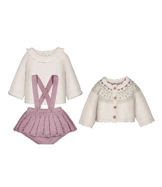 Mayoral Mauve Sweater Skirt Set
