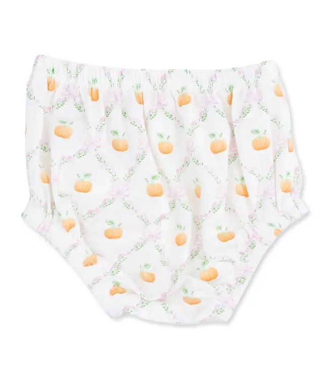 Pretty Pumpkin Trellis - Jane Puff Sleeve Bishop Dress and Bloomer