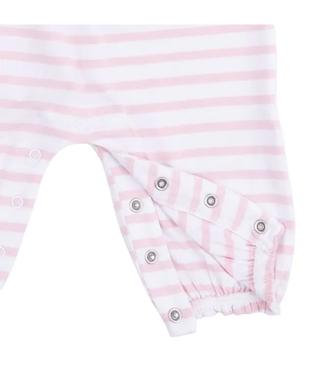 Football Dot and Stripe - Ruffle Sleeve Snap Romper