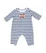 Football Navy - Long Sleeve Snap Shoulder Romper