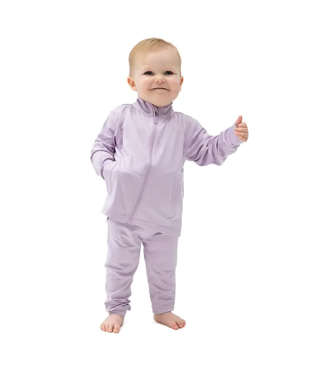 Tiny Tumblers Activewear Lilac - Mock Neck Active Jacket