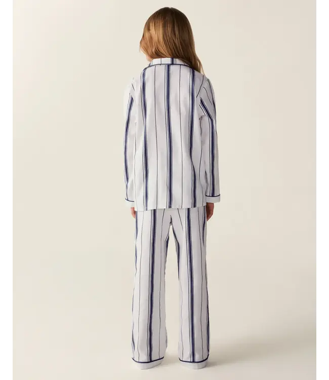 Petite Plume Kid's Parlor Stripe Twill Pajama Set