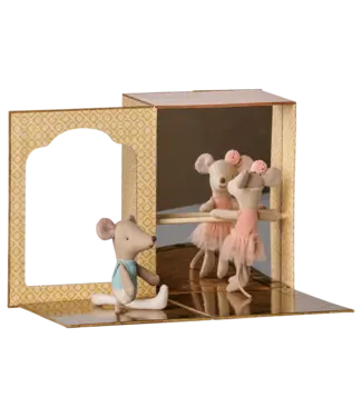 Maileg Ballet Mice in Dance Studio, Little Sister & Brother