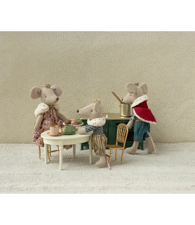 Vintage Dining Table, Mouse - Off White