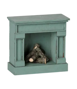 Maileg Fireplace, Mouse - Blue