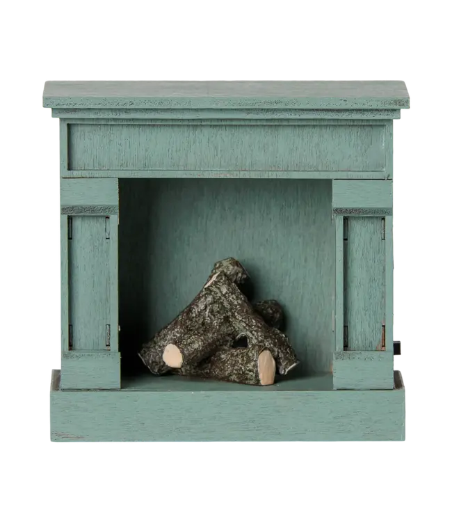 Maileg Fireplace, Mouse - Blue