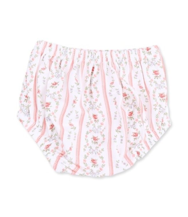 Marnie Rosebud Stripe - Long Sleeve Petal Collar Dress and Bloomer